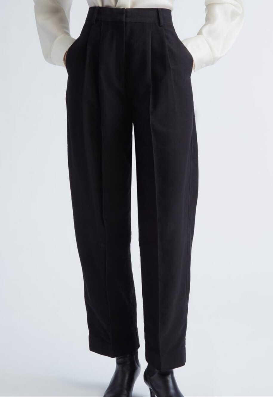 GIA STUDIOS NWT XANTHE COTTON TROUSERS BLACK MSRP $689